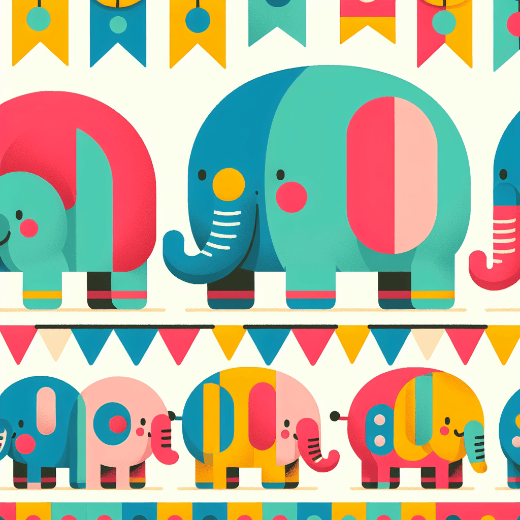 Circus Elephant Parade Painting By Numbers Kit