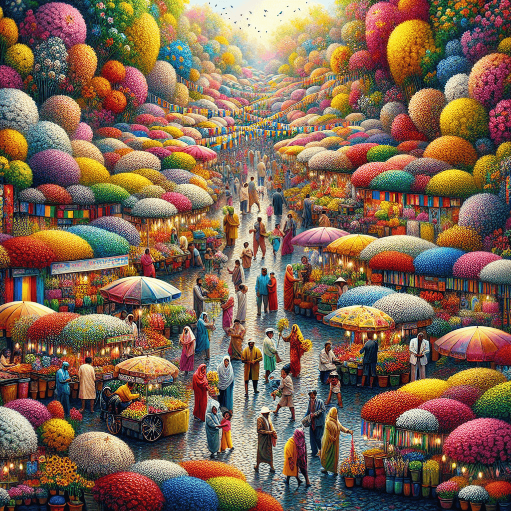 Joyful Flower Festival Painting By Numbers Kit