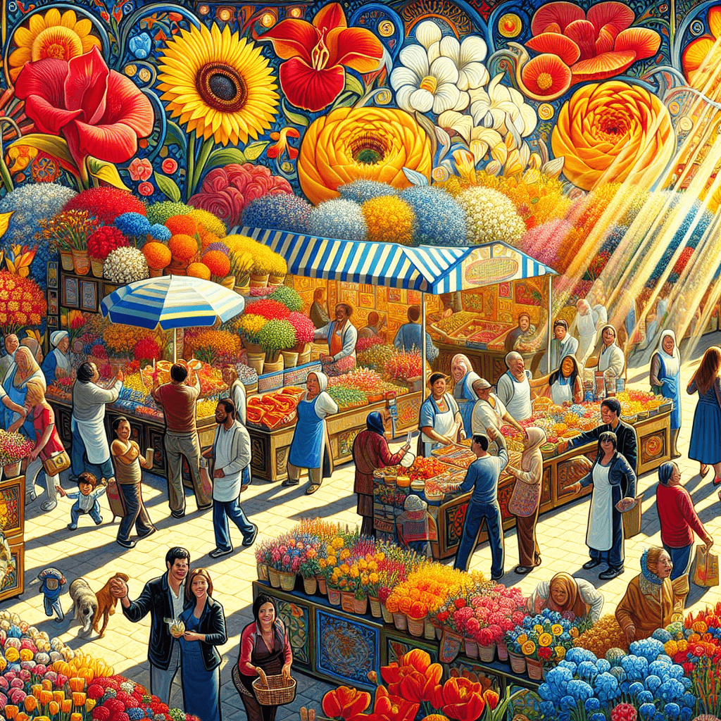 Sunny Flower Festival Painting By Numbers Kit