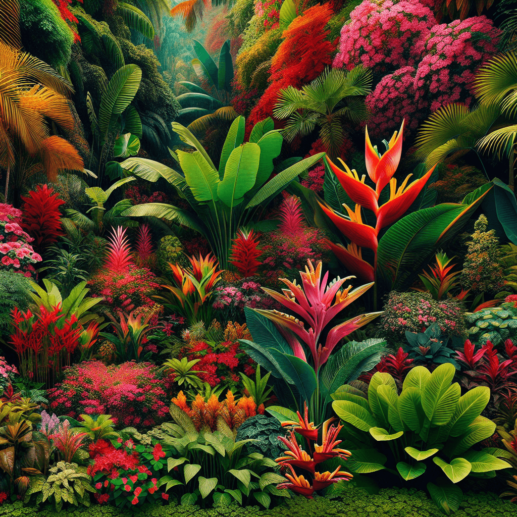 Vibrant Tropical Garden Paint By Number