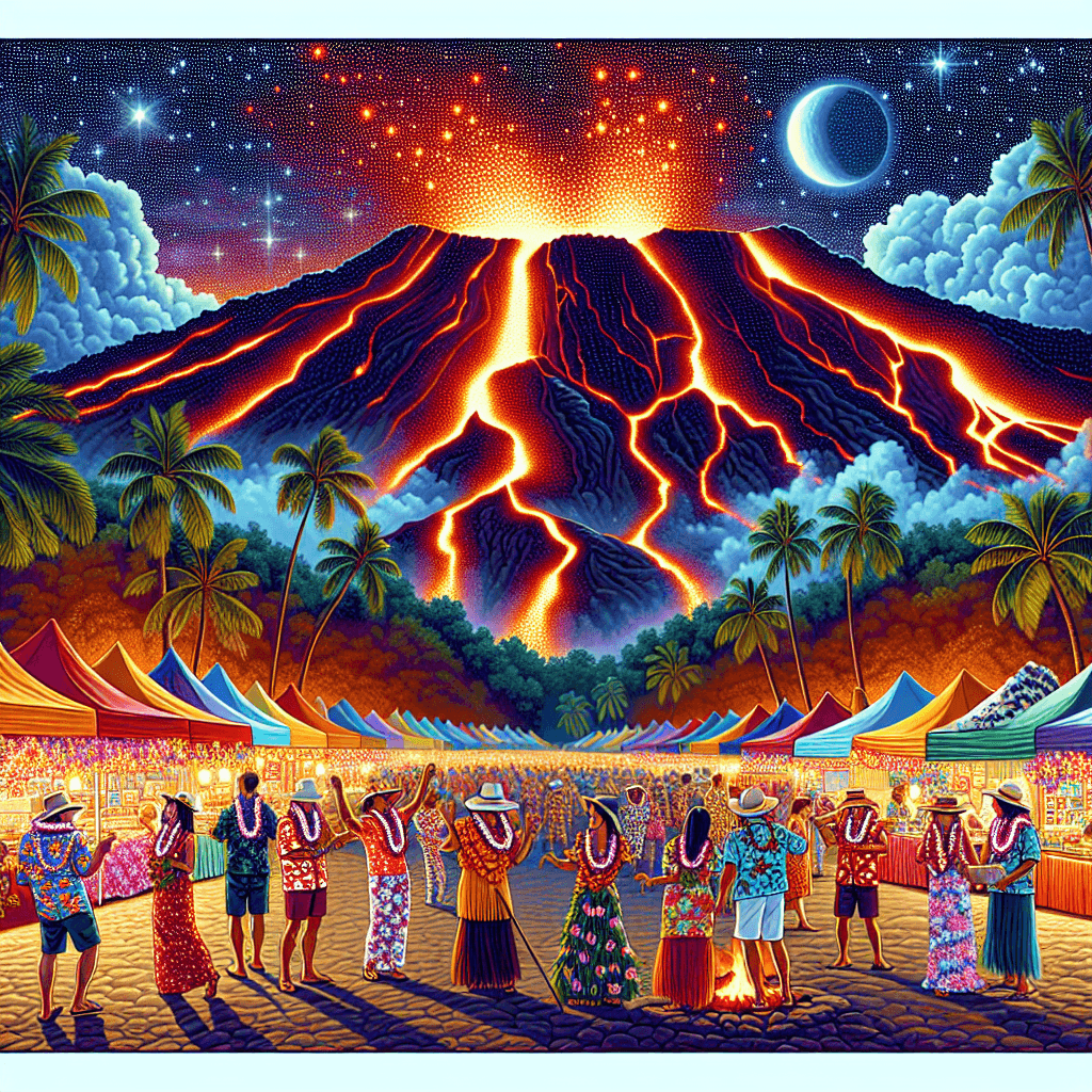 Pahoa Lava Lights - Hawaii, USA Paint By Numbers Kits