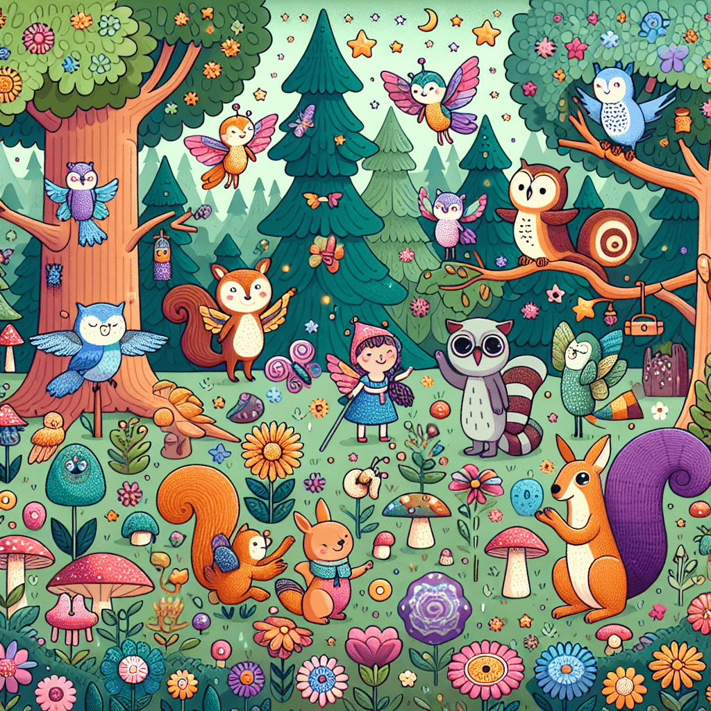 Bright Magical Forest Painting By Numbers Kit