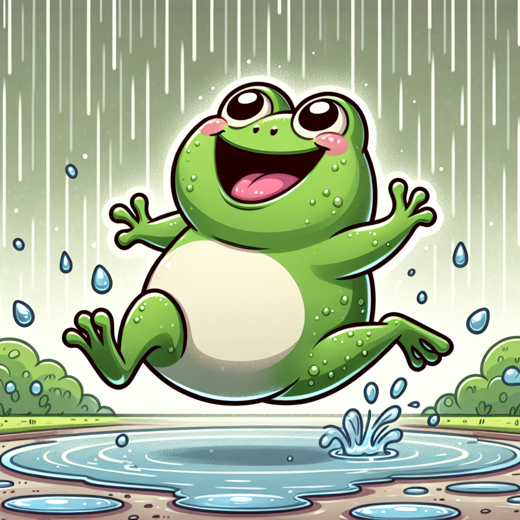 Frog's Rainy Day Frolic Painting Number Kit