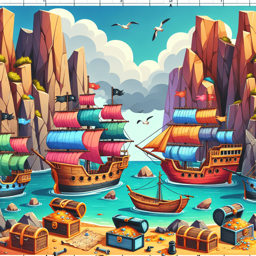Hidden Treasure In Pirate's Cove Paint By Numbers
