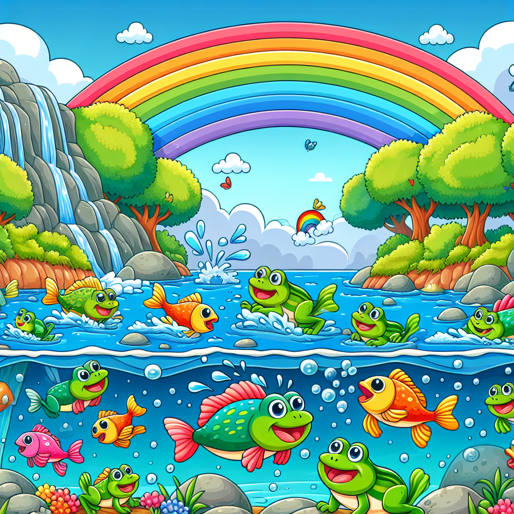 Rainbow River Rapids Painting Number Kit