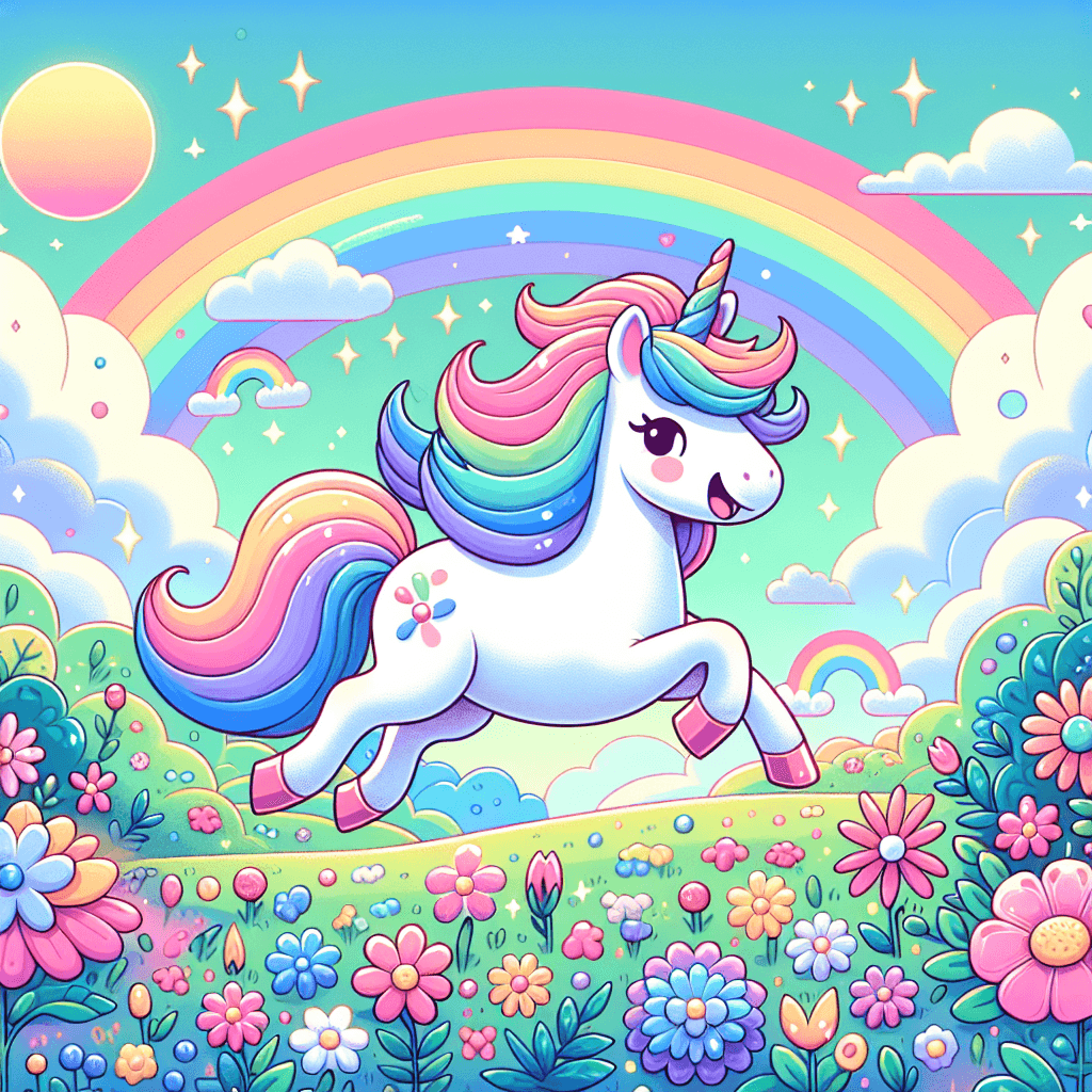 Happy Rainbow Unicorn Paint By Numbers