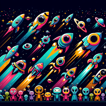 Exciting Space Race Paint By Numbers Kits