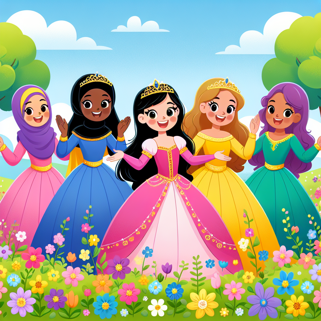 Playful Princesses Paint By Color