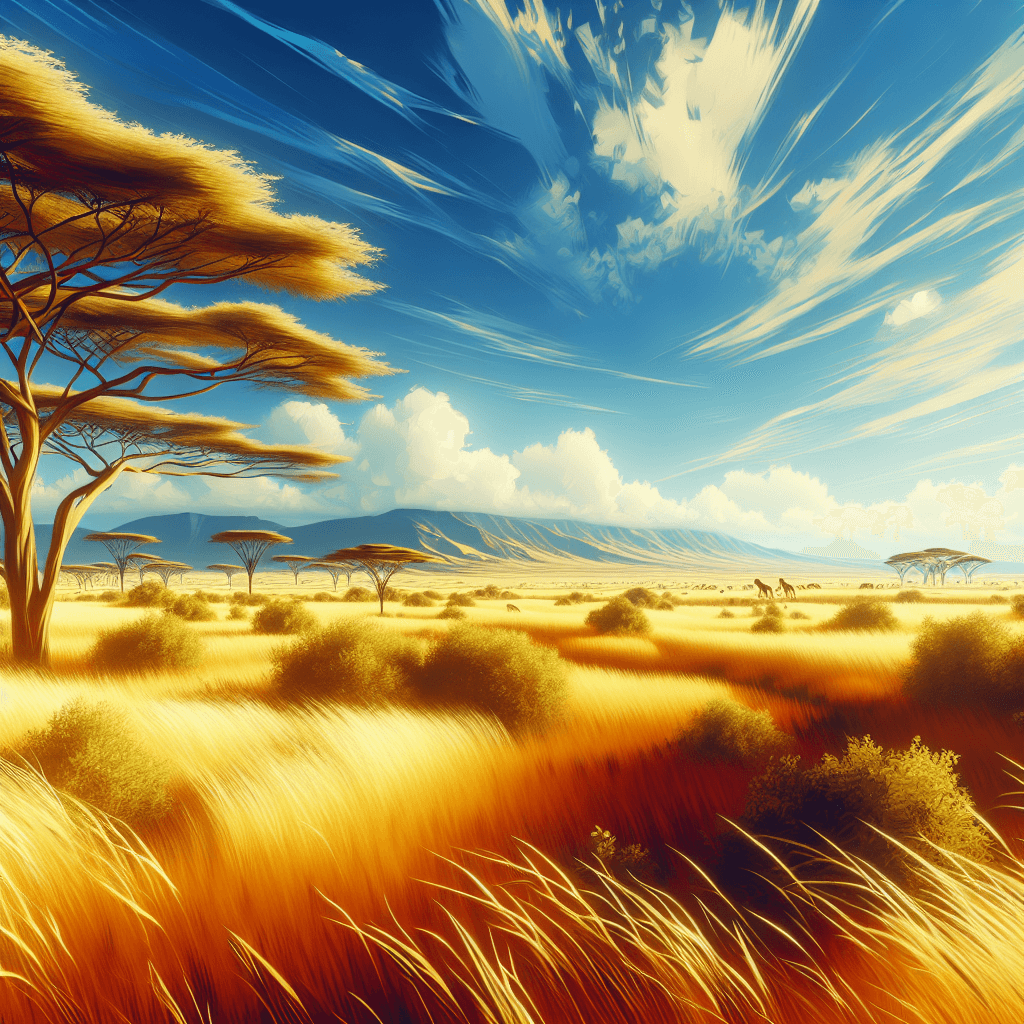 Golden Savanna Panorama DIY Paint By Numbers
