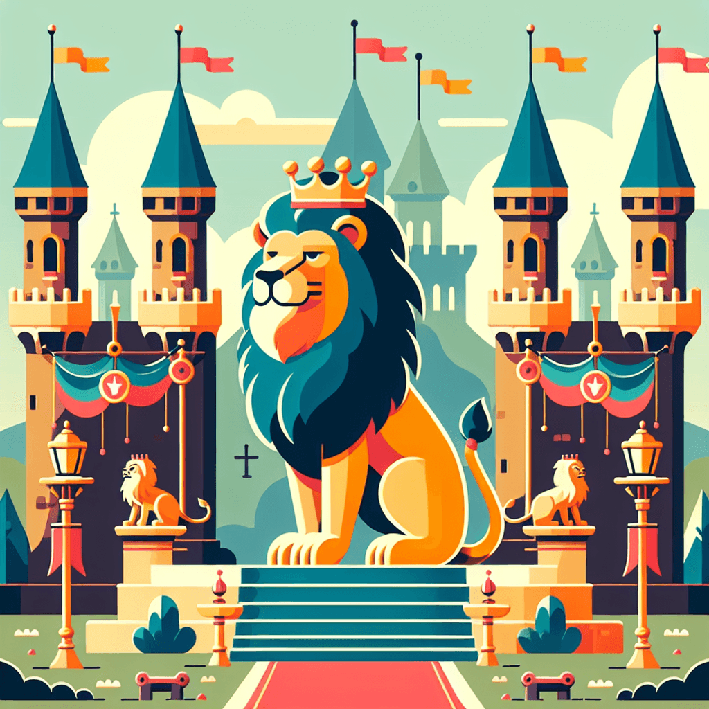 Royal Kingdom With Friendly Lions Painting Number Kit