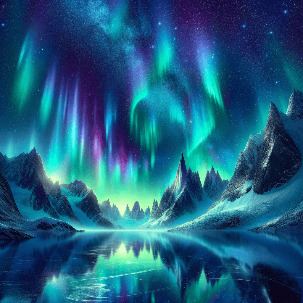 Glistening Aurora Borealis Paint By Number