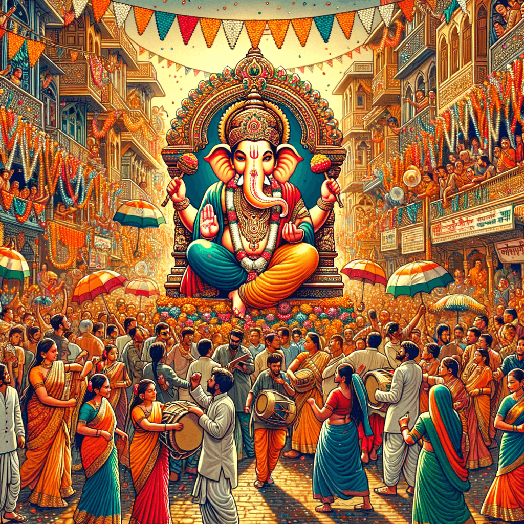 Ganesha Chaturthi - India Paint By Color