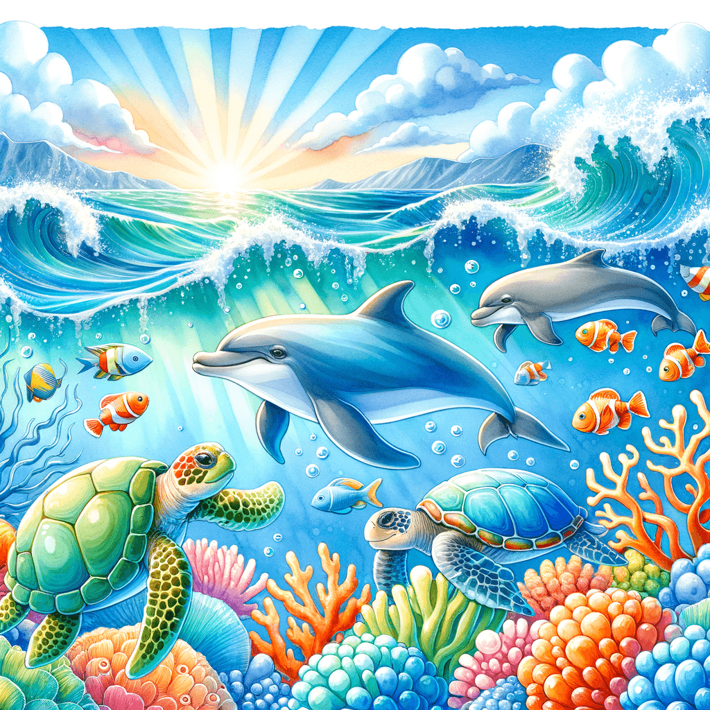 Happy Ocean Life Painting Number Kit