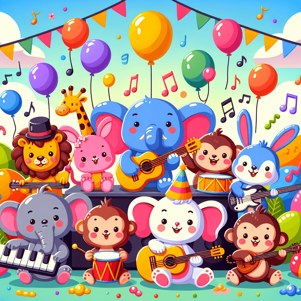 Cheerful Animal Orchestra Paint By Numbers