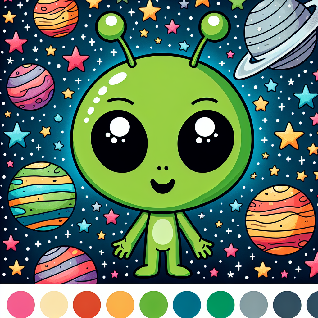 Astro Alien Paint By Numbers