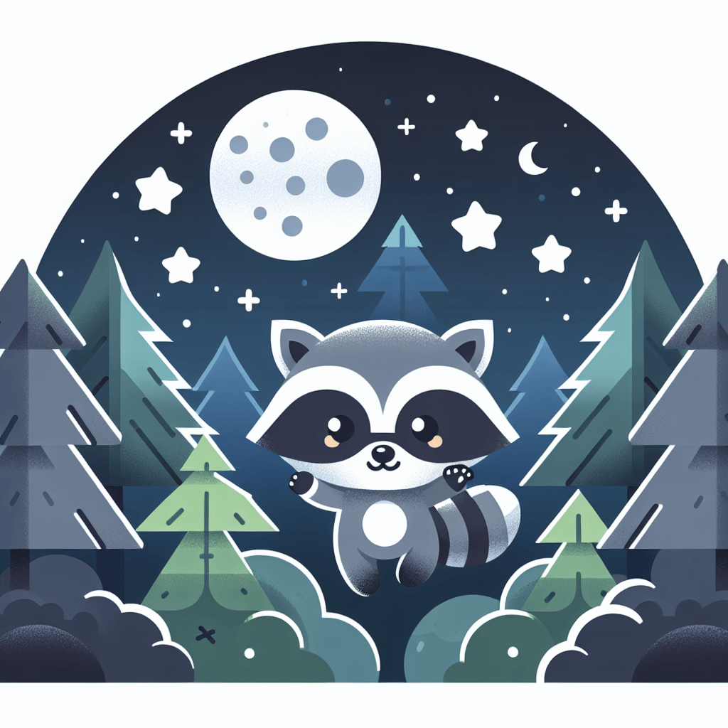 Clever Raccoon's Night Out DIY Paint By Numbers
