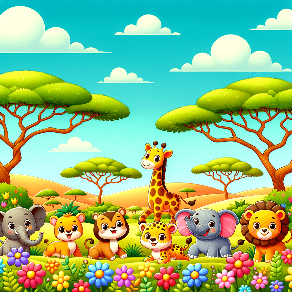 Sunny Safari Expedition Number Painting