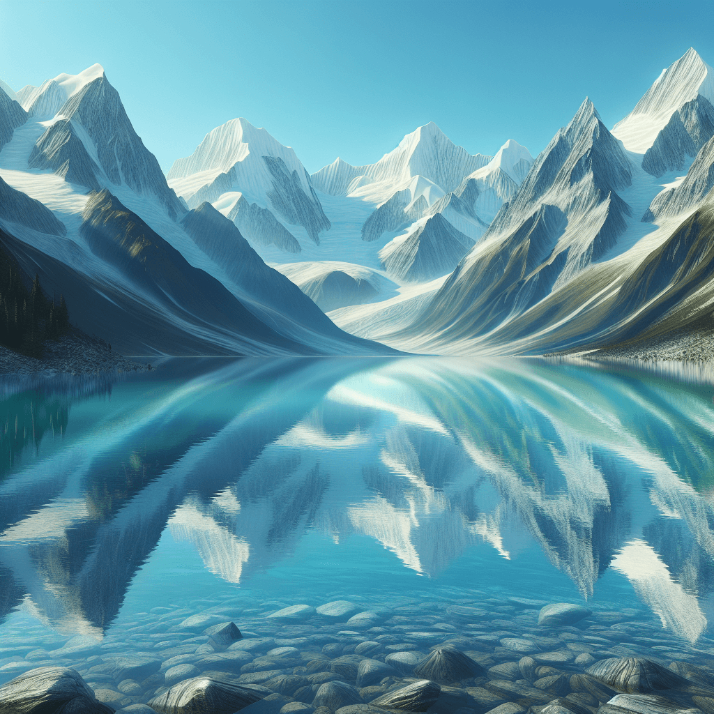 Glistening Alpine Lake DIY Paint By Numbers