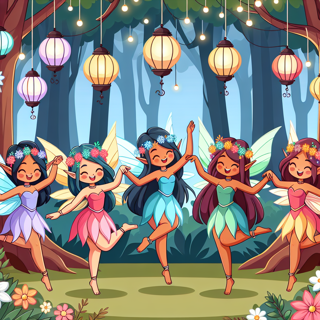 Woodland Fairies' Celebration Paint By Numbers