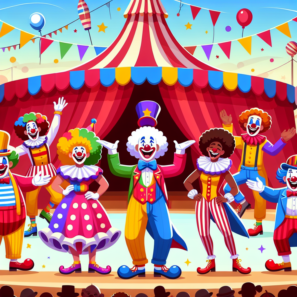 Hilarious Clown Circus Painting By Numbers Kit
