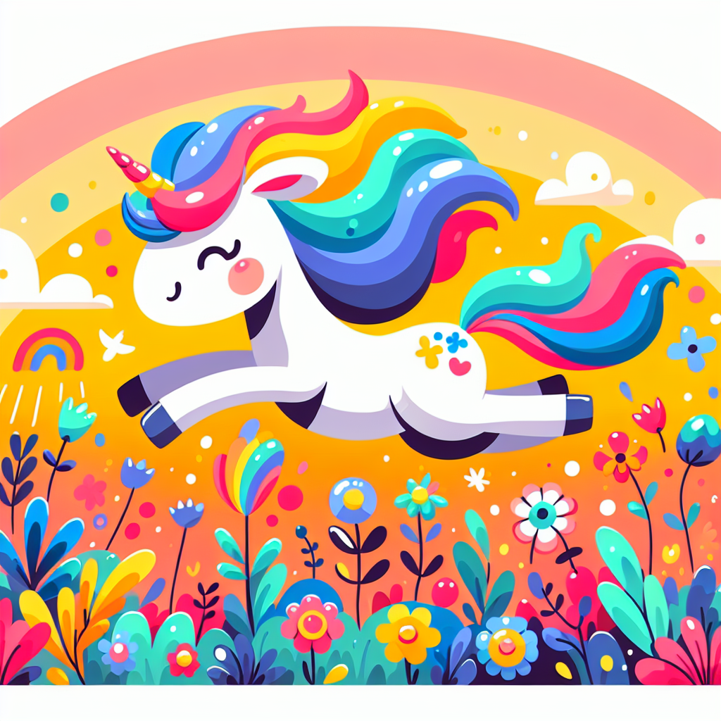 Unicorn's Dreamy Meadow Paint By Color