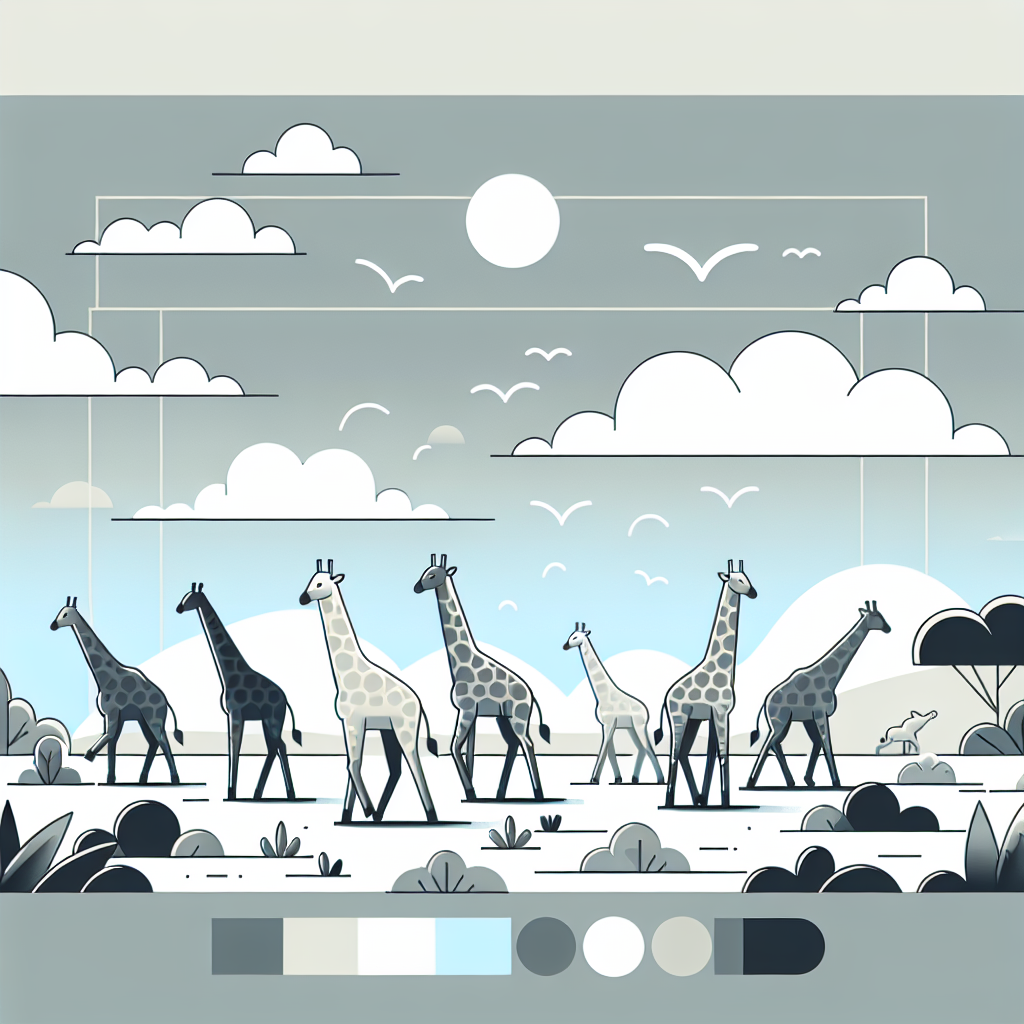 Gentle Giraffe Stroll Paint By Numbers