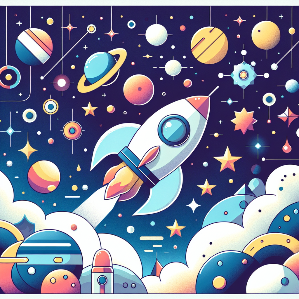 Rocketship Dream Voyage Number Painting