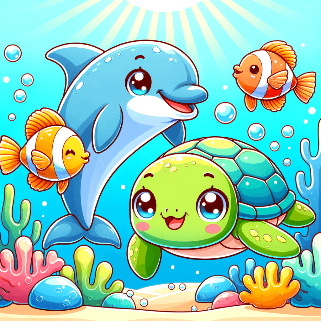 Friendly Ocean Animals DIY Paint By Numbers