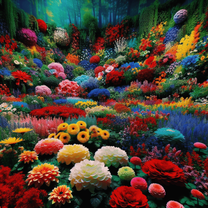Vibrant Floral Fantasy DIY Paint By Numbers