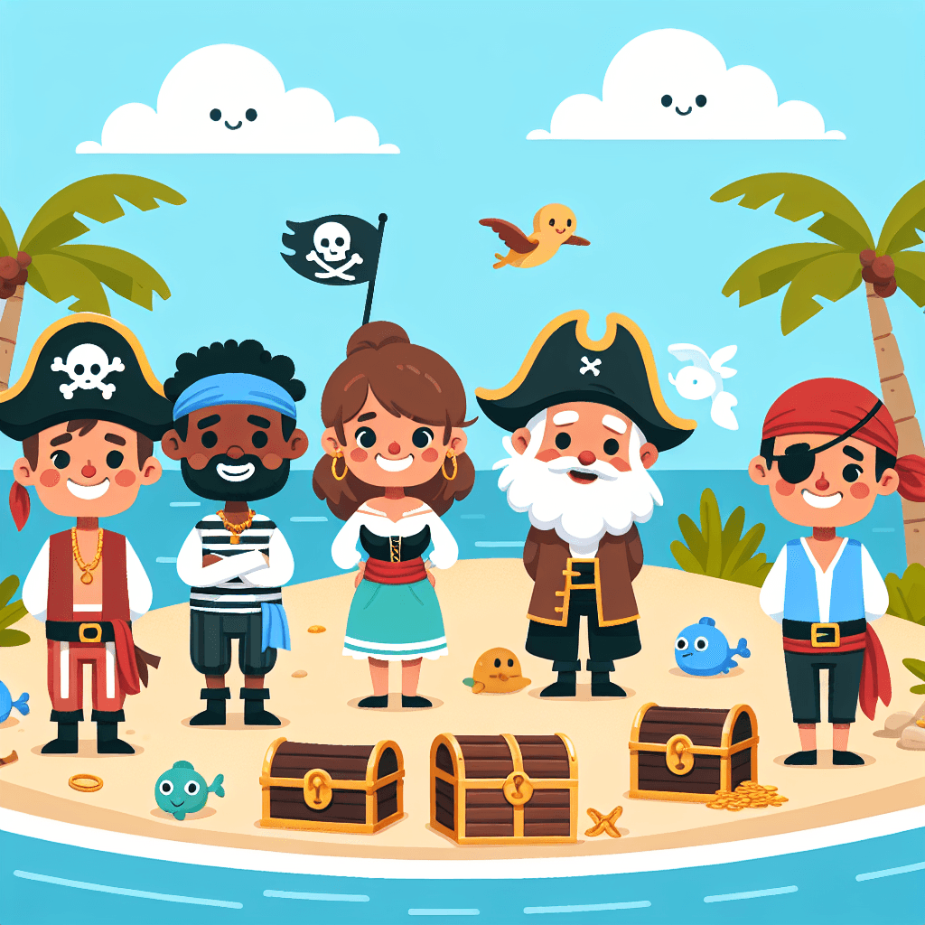 Silly Pirate Treasure Hunt DIY Paint By Numbers