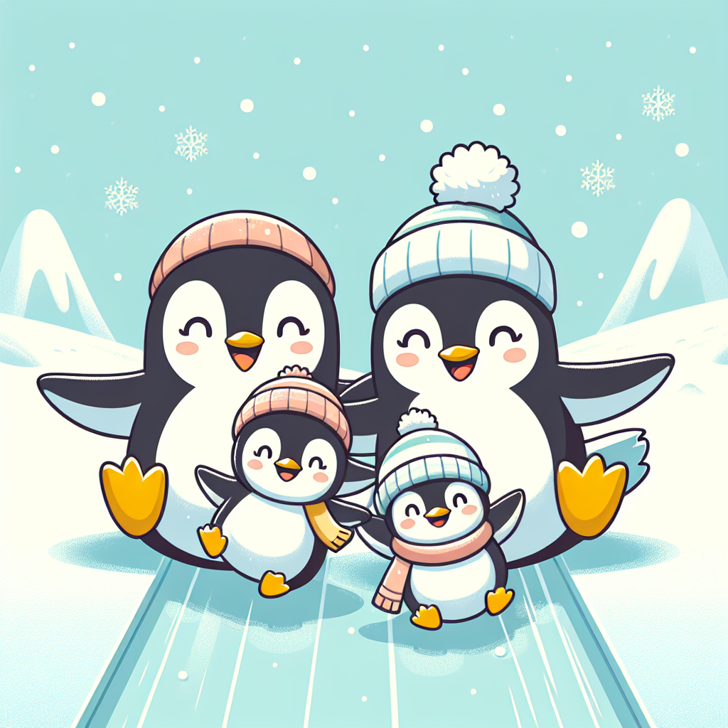 Cuddly Penguin Family DIY Paint By Numbers