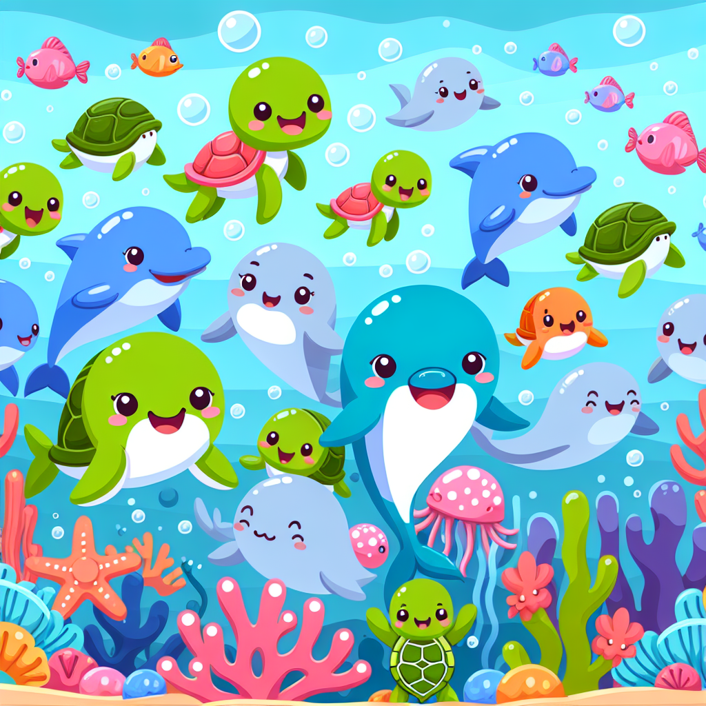 Silly Sea Creature Party Numbered Painting Kits