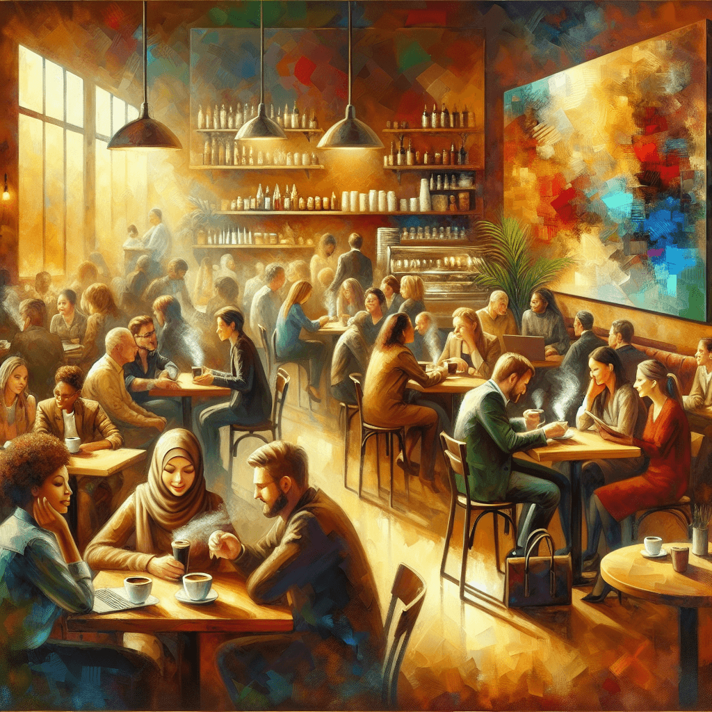 Cozy Coffee Shop Painting Number Kit