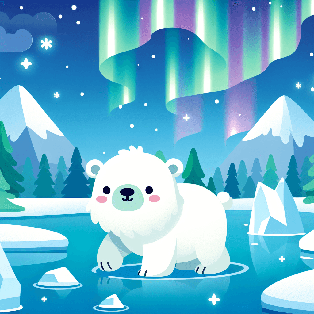 Polar Bear's Snowy Stroll Painting By Numbers Kit
