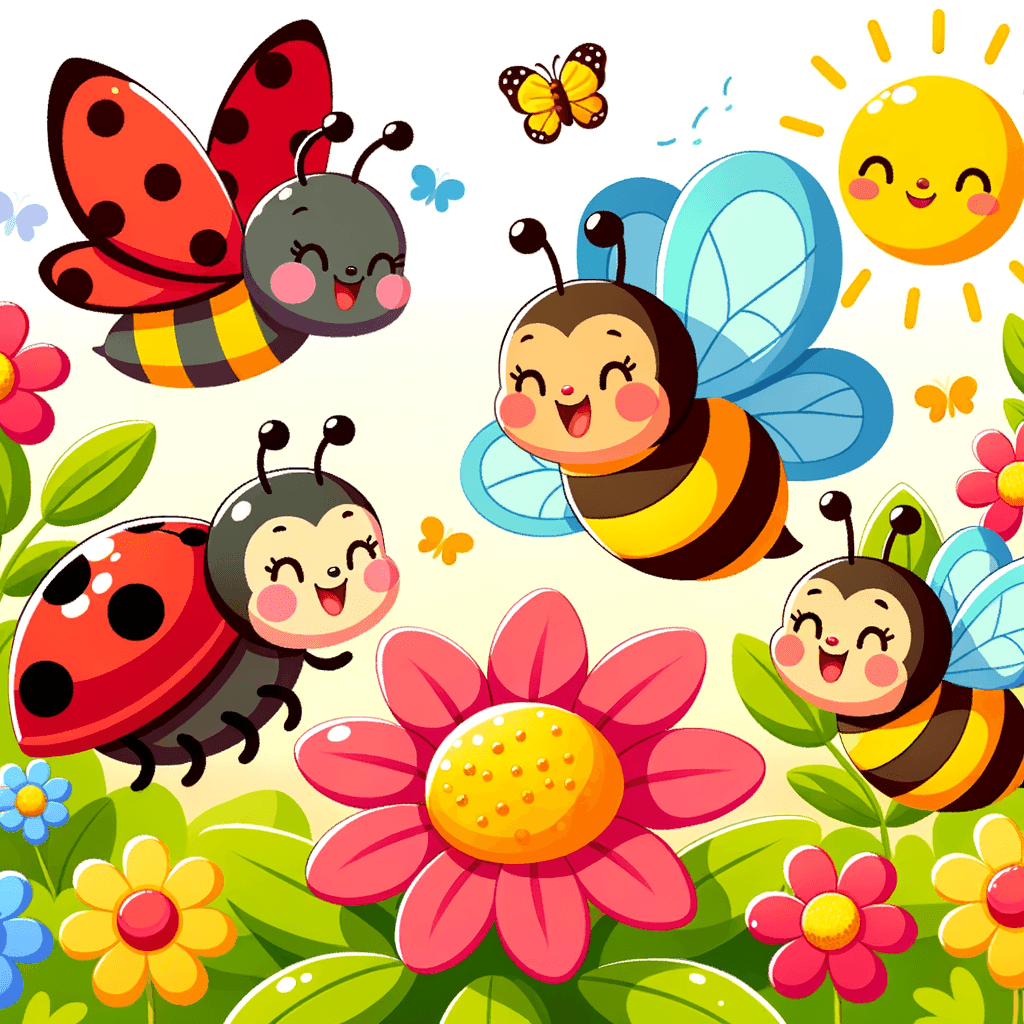 Cheerful Garden Bugs Painting By Numbers Kit