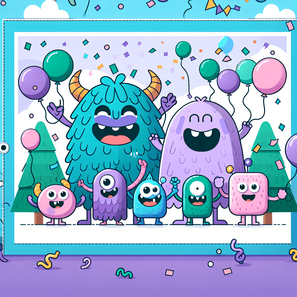 Friendly Monster Parade Paint By Numbers