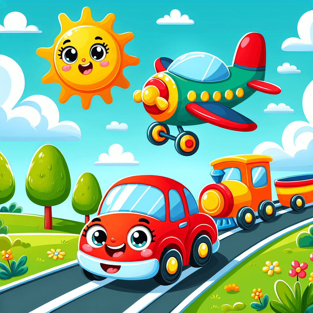 Colorful Transportation Paint By Numbers