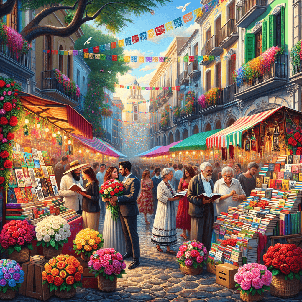 Diada De Sant Jordi - Barcelona, Spain DIY Paint By Numbers