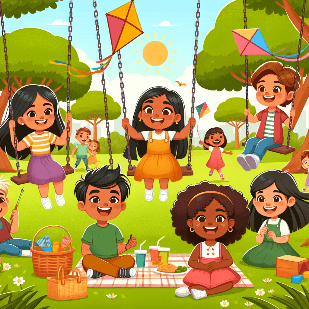 Sunny Park Playdate Paint By Numbers Art