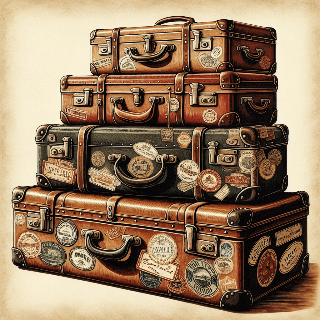 Exquisite Vintage Travel Number Painting