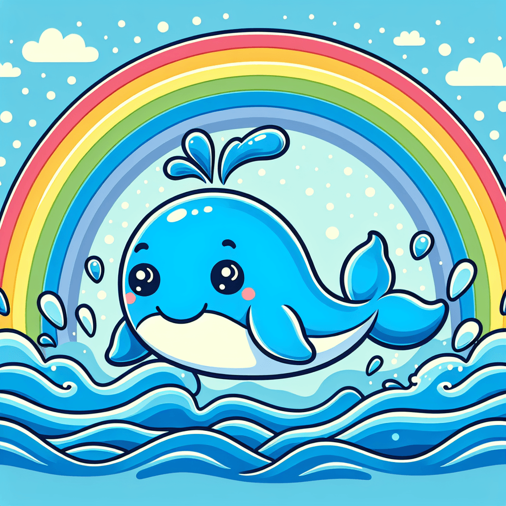 Rainbow Whale Paint By Number