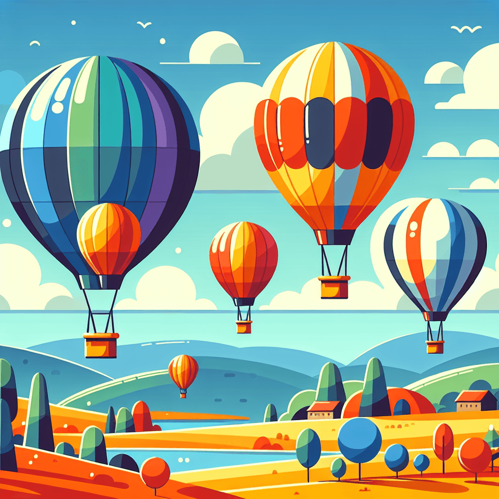 Skyward Hot Air Balloons Paint By Numbers Art