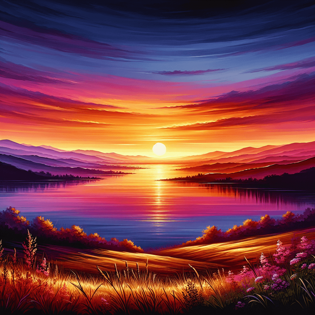 Sublime Sunset Horizon Painting Number Kit