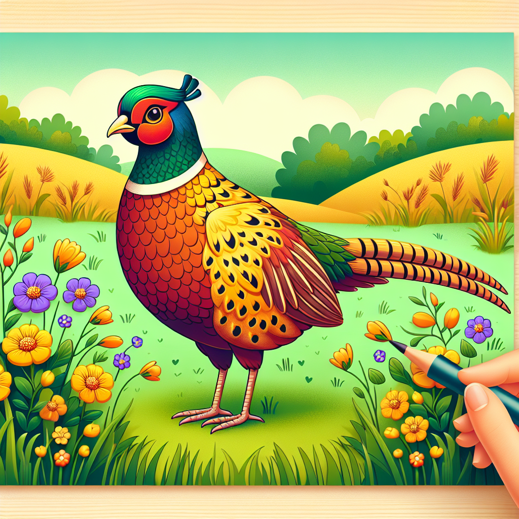Perceptive Pheasant Paint By Numbers Art