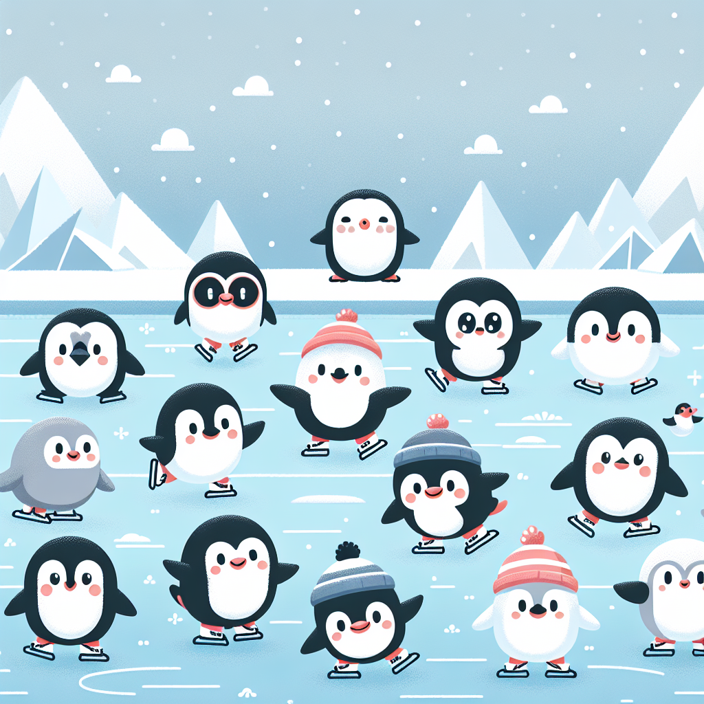 Penguin’s Ice Capade Paint By Number