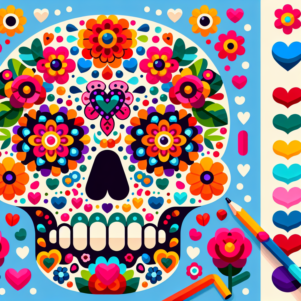 Sweet Sugar Skull Paint By Numbers Art