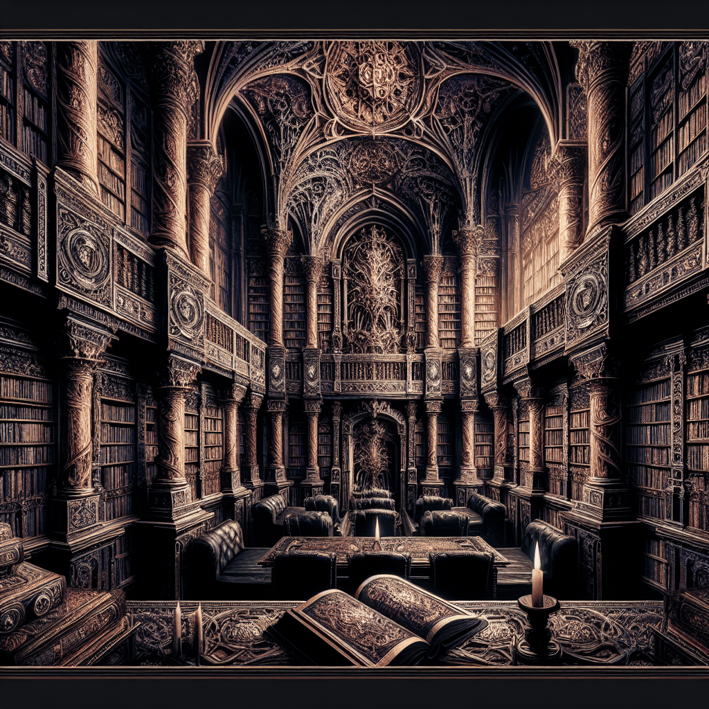 Gothic Library Mystique Paint By Numbers