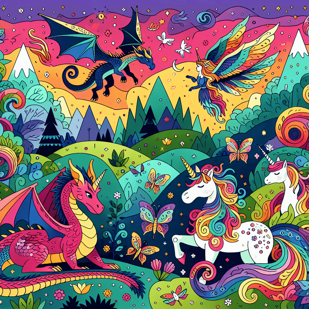 Fantasy Creature Wonderland Painting Number Kit
