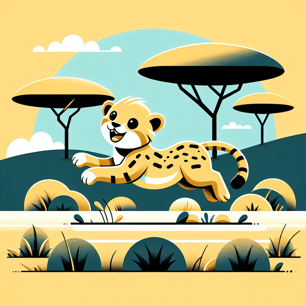 Chipper Cheetah Cub Paint By Numbers Art