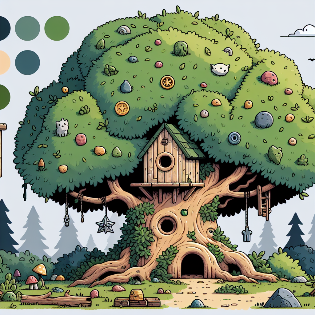 Treehouse Treasure Hunt DIY Paint By Numbers